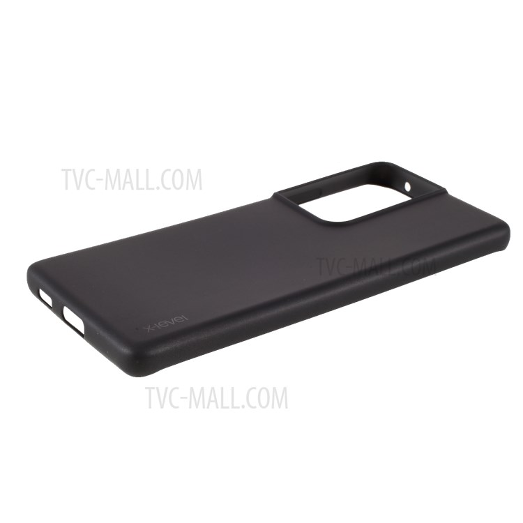 Couverture de Téléphone TPU TPU TPU de Qualité Mate de Qualité x de Niveau x Pour Samsung Galaxy S21 Ultra 5G - le Noir-4