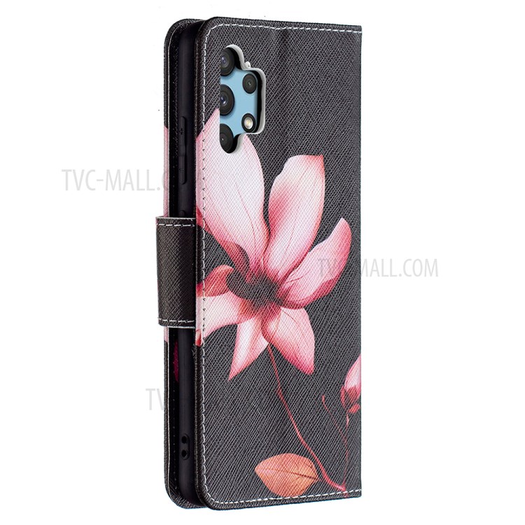 Pattern Printing Leather Wallet Case for Samsung Galaxy A32 4G (EU Version) - Vivid Flower-5