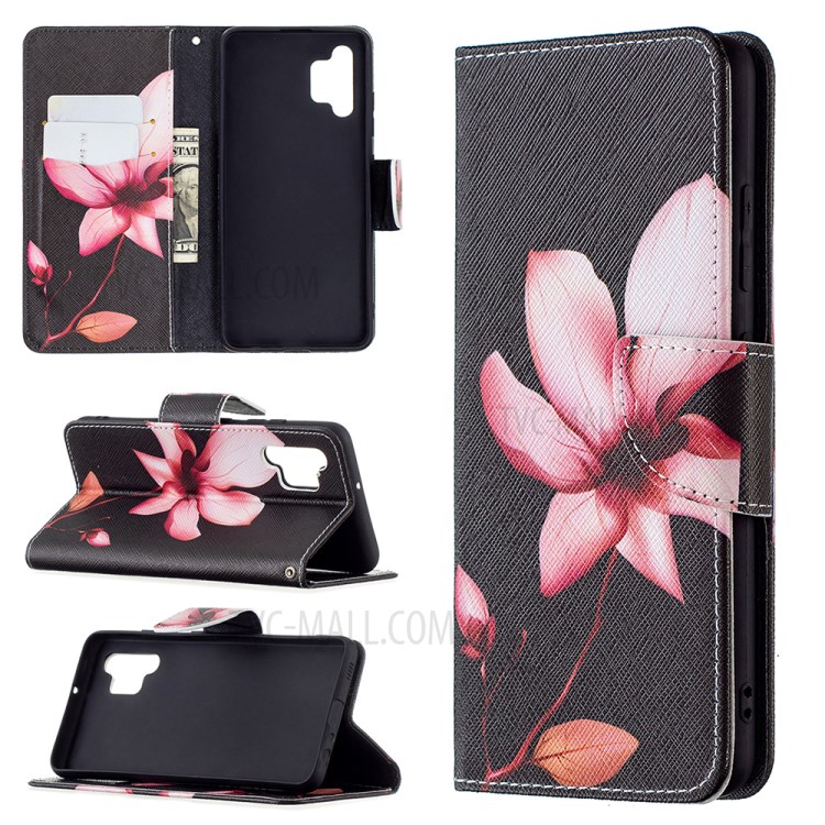 Pattern Printing Leather Wallet Case for Samsung Galaxy A32 4G (EU Version) - Vivid Flower-6