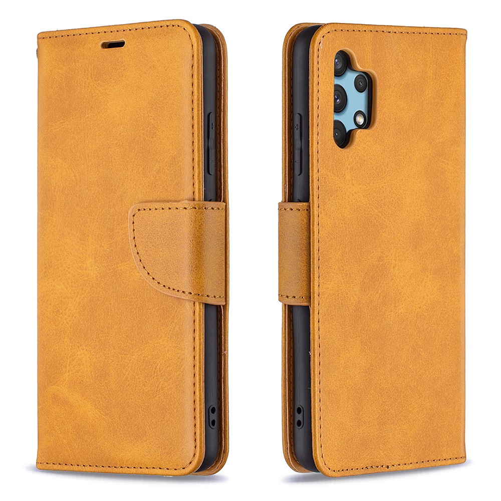 Wallet Leather Stand Case for Samsung Galaxy A32 4G (EU Version) - Brown-1