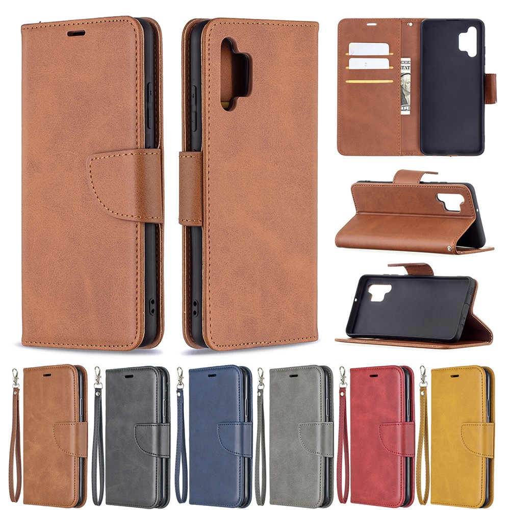 Wallet Leather Stand Case for Samsung Galaxy A32 4G (EU Version) - Brown-10