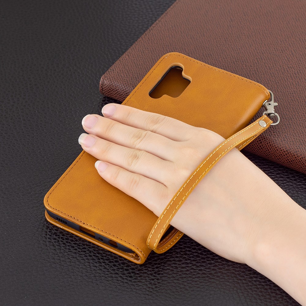 Wallet Leather Stand Case for Samsung Galaxy A32 4G (EU Version) - Brown-9