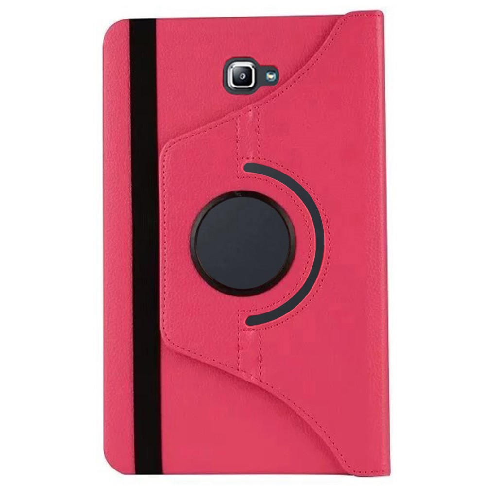 Litchi Texture Rotary Stand Leather Shell for Samsung Galaxy Tab A 10.1 (2016) T580 T585 - Rose-2