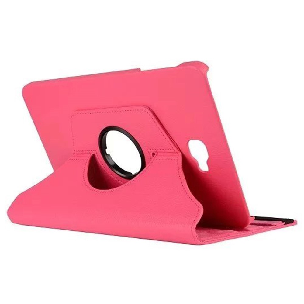 Litchi Texture Rotary Stand Leather Shell for Samsung Galaxy Tab A 10.1 (2016) T580 T585 - Rose-3