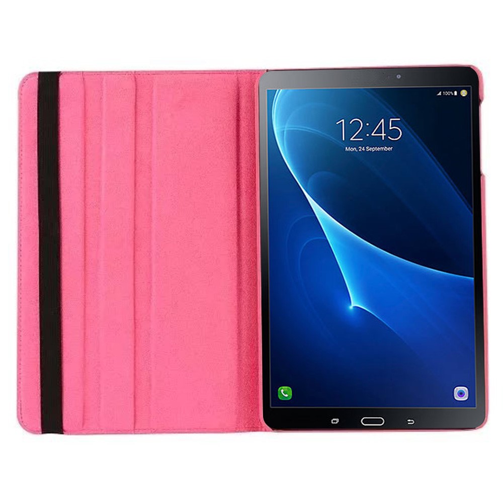 Litchi Texture Rotary Stand Leather Shell for Samsung Galaxy Tab A 10.1 (2016) T580 T585 - Rose-8