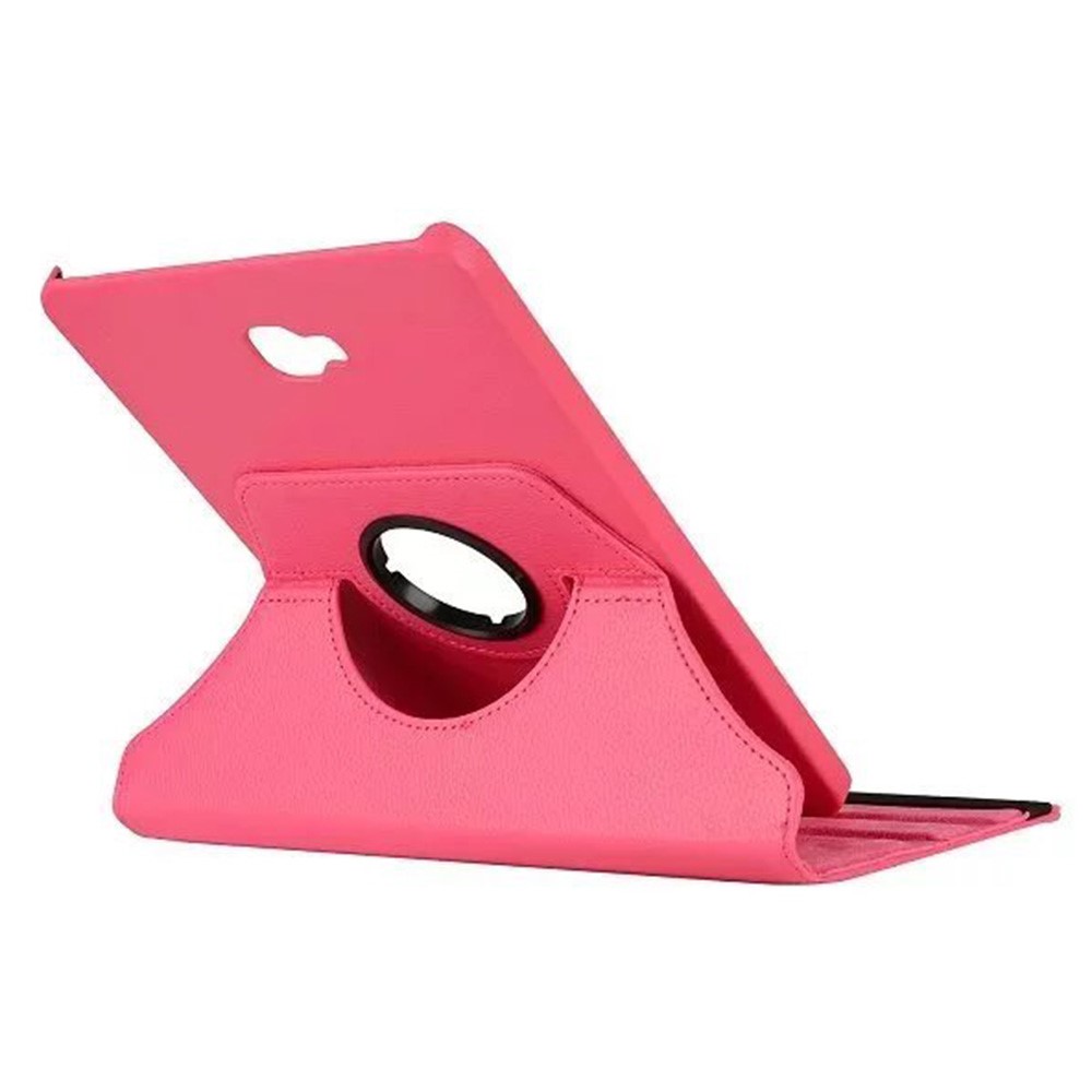 Litchi Texture Rotary Stand Leather Shell for Samsung Galaxy Tab A 10.1 (2016) T580 T585 - Rose-9