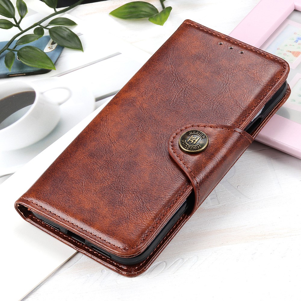 Wallet Leather Stand Case Cover for Samsung Galaxy Xcover 5 - Brown-3