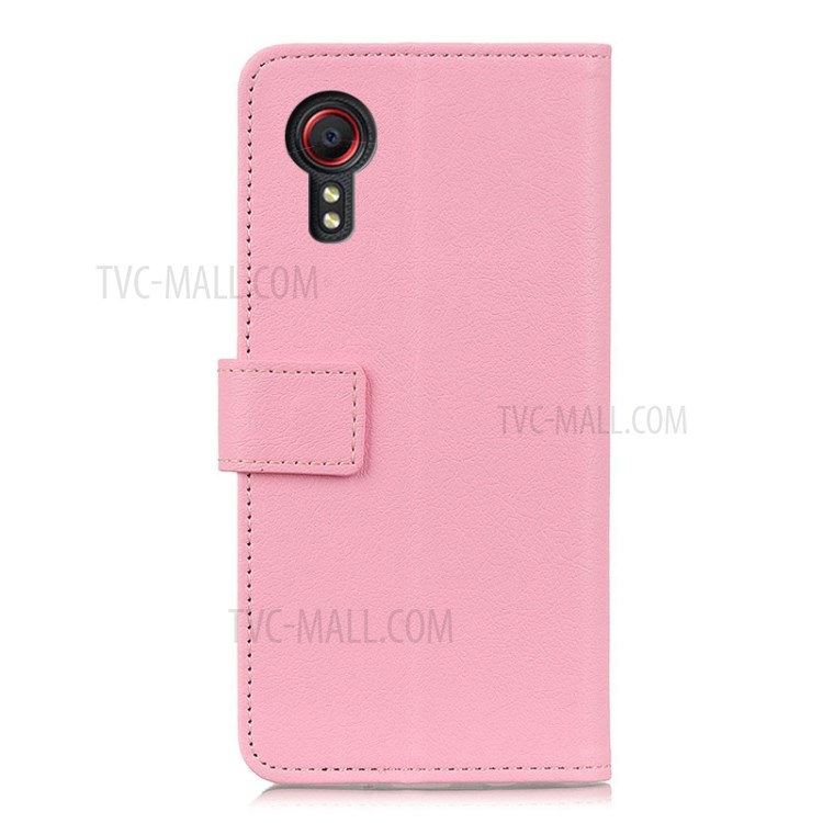 Wallet Leather Stand Shell Case for Samsung Galaxy Xcover 5 - Pink-5