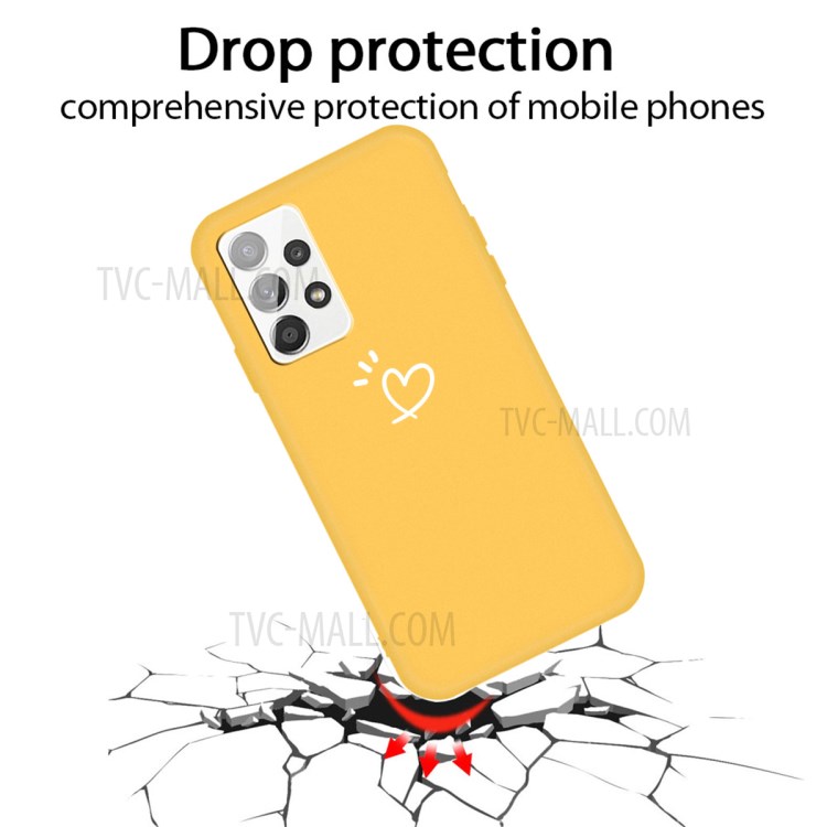 Coque De Téléphone Mobile Matte TPU Pour Samsung Galaxy A32 5G - Jaune-3