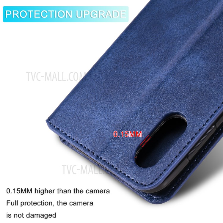 Quality Wallet Stand Flip Leather Phone Case for Samsung Galaxy A02/M02 (EU Version) - Blue-6