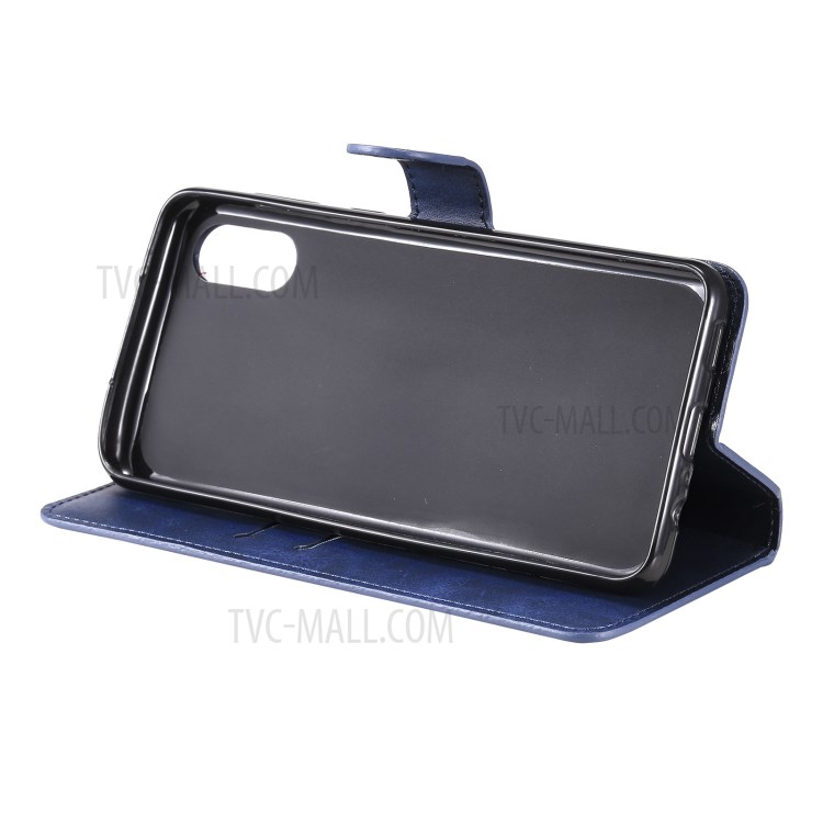 Quality Wallet Stand Flip Leather Phone Case for Samsung Galaxy A02/M02 (EU Version) - Blue-8