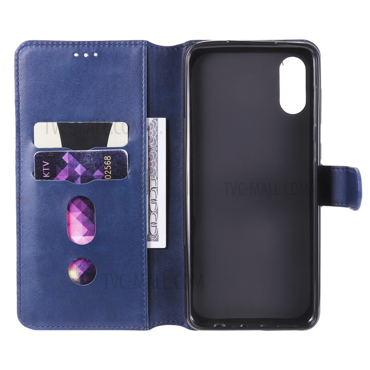 Quality Wallet Stand Flip Leather Phone Case for Samsung Galaxy A02/M02 (EU Version) - Blue-9
