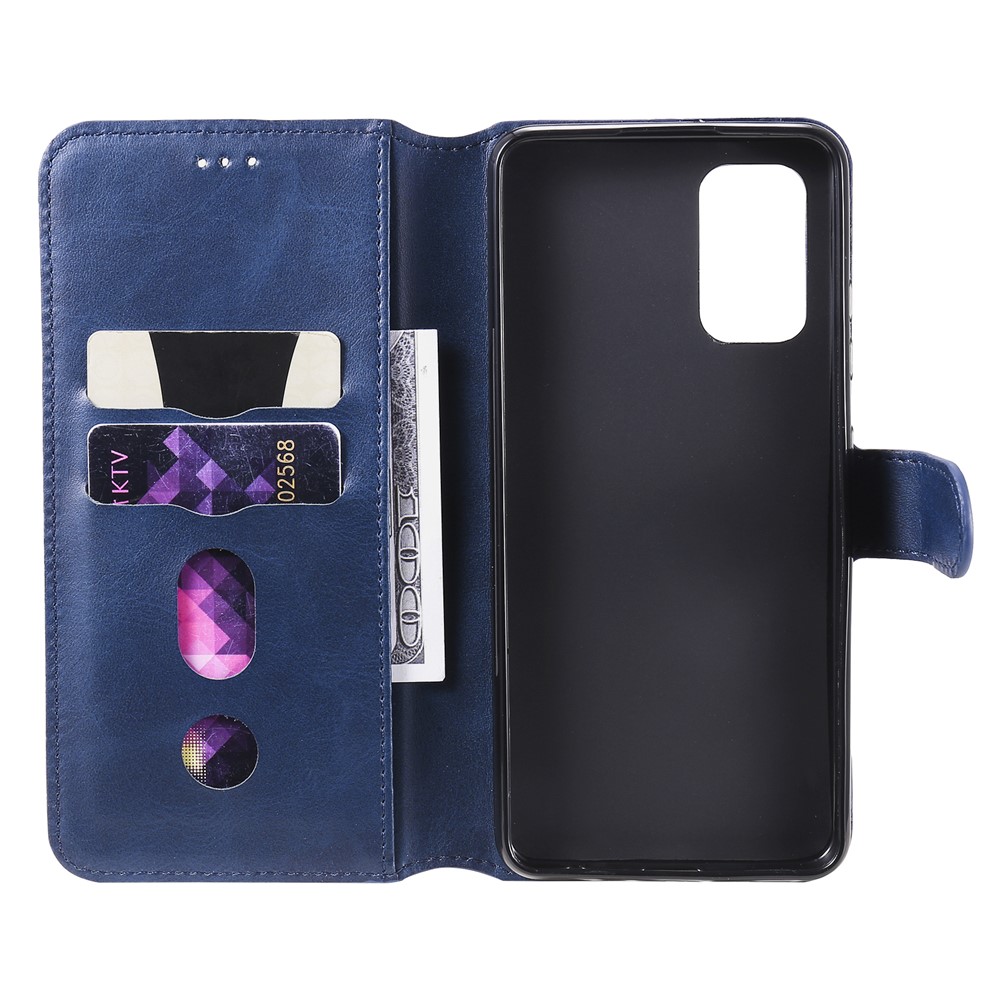 Quality Wallet Stand Flip Leather Phone Case for Samsung Galaxy A32 4G (EU Version) - Blue-12