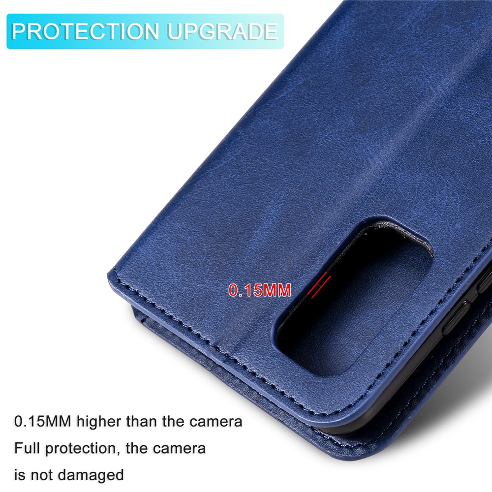 Quality Wallet Stand Flip Leather Phone Case for Samsung Galaxy A32 4G (EU Version) - Blue-3