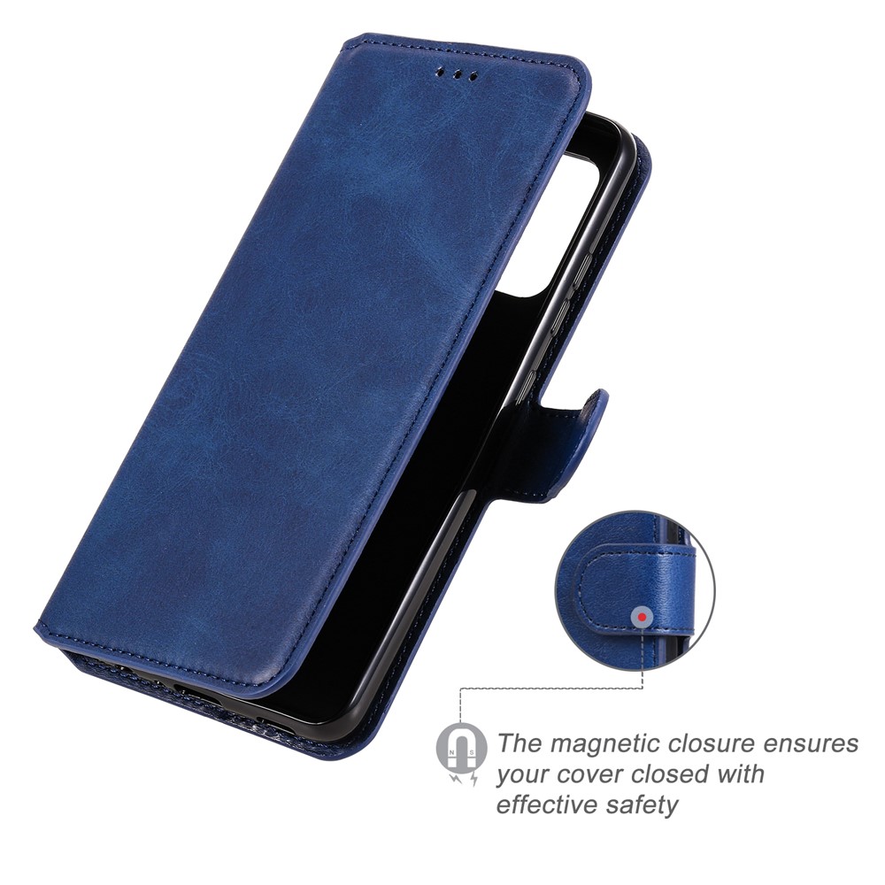 Quality Wallet Stand Flip Leather Phone Case for Samsung Galaxy A32 4G (EU Version) - Blue-5