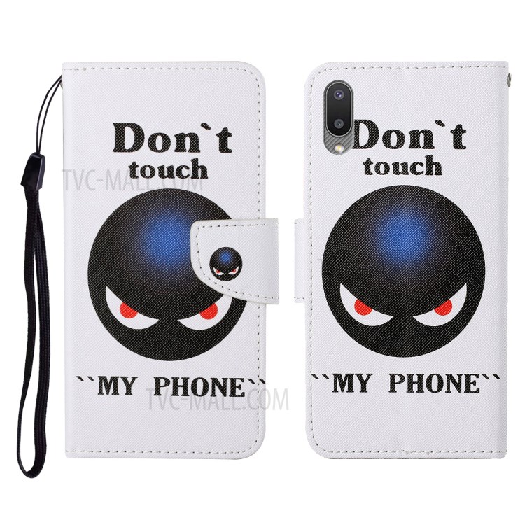 Wholesale Full Protection Stylish Pattern Printing Cross Texture Pu Leather Phone Cover Case With Stand For Samsung Galaxy A02 M02 Don T Touch My Phone From China Tvc Mall Com