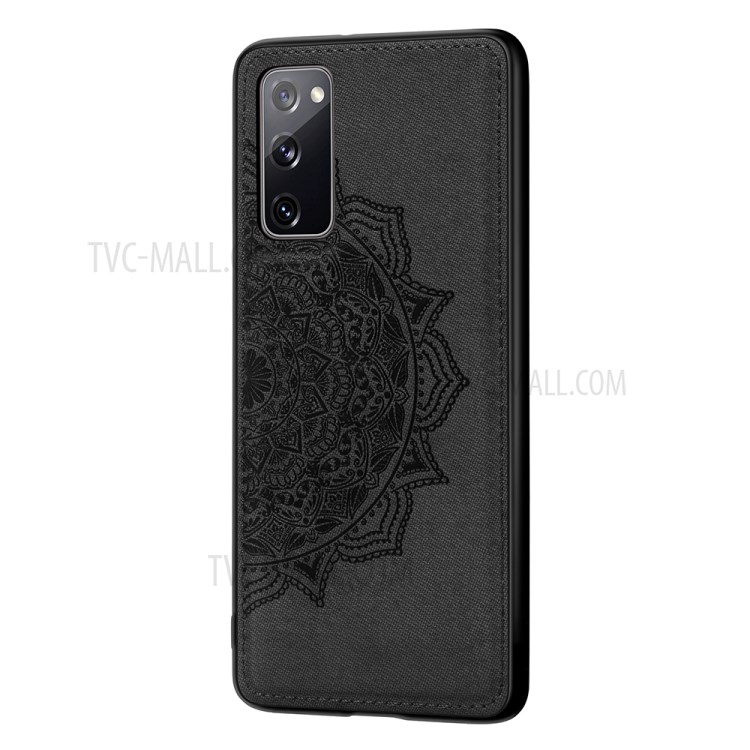 Imprint Mandala Flower Leather Coated PC + TPU Phone Case for Samsung Galaxy S20 FE/S20 Fan Edition/S20 FE 5G/S20 Fan Edition 5G - Black-1