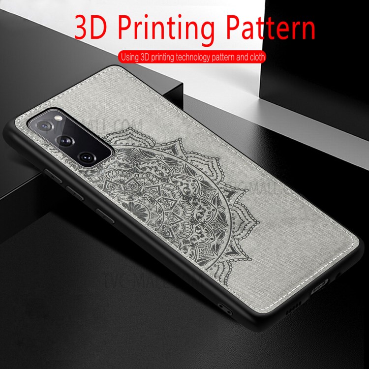 Imprint Mandala Flower Leather Coated PC + TPU Phone Case for Samsung Galaxy S20 FE/S20 Fan Edition/S20 FE 5G/S20 Fan Edition 5G - Black-11