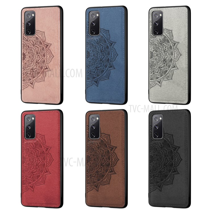 Imprint Mandala Flower Leather Coated PC + TPU Phone Case for Samsung Galaxy S20 FE/S20 Fan Edition/S20 FE 5G/S20 Fan Edition 5G - Black-12