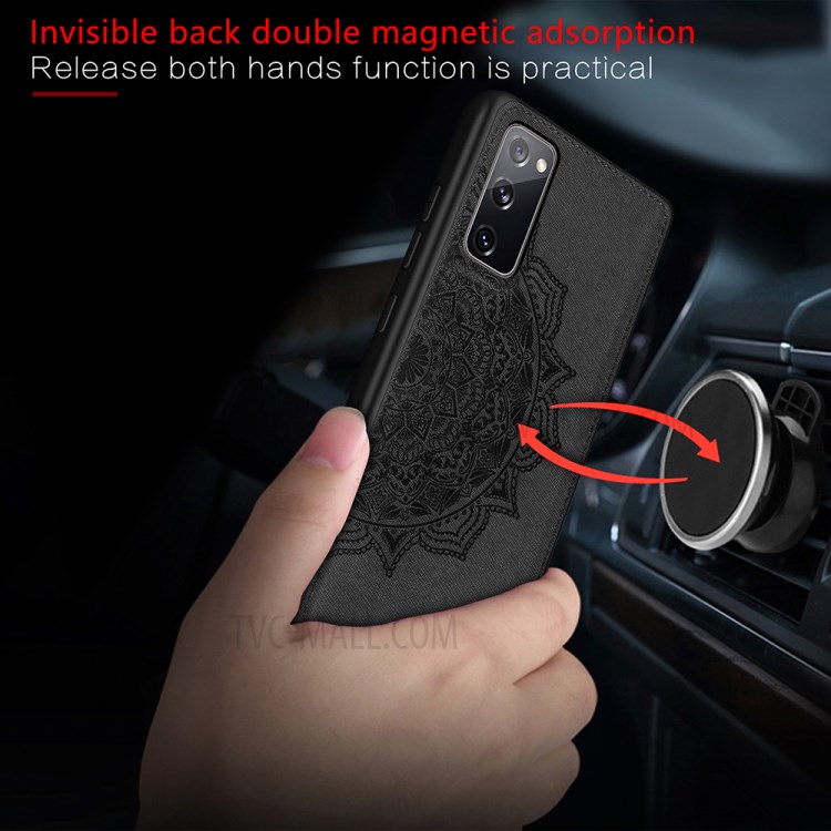 Imprint Mandala Flower Leather Coated PC + TPU Phone Case for Samsung Galaxy S20 FE/S20 Fan Edition/S20 FE 5G/S20 Fan Edition 5G - Black-4