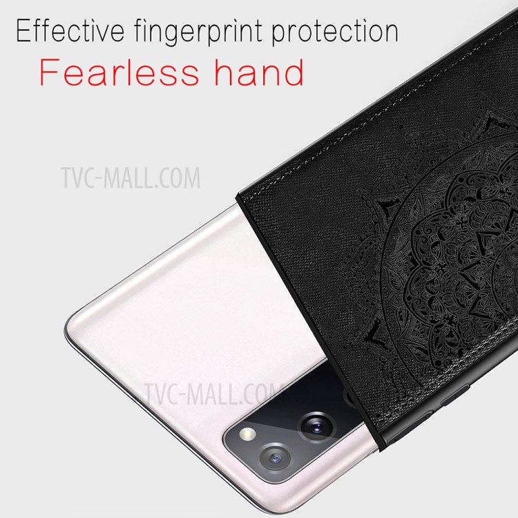 Imprint Mandala Flower Leather Coated PC + TPU Phone Case for Samsung Galaxy S20 FE/S20 Fan Edition/S20 FE 5G/S20 Fan Edition 5G - Black-6