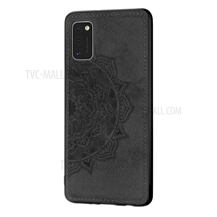 Imprint Mandala Flower Leather Coated PC + TPU Combo Shell for Samsung Galaxy A41 (Global Version) - Black-1