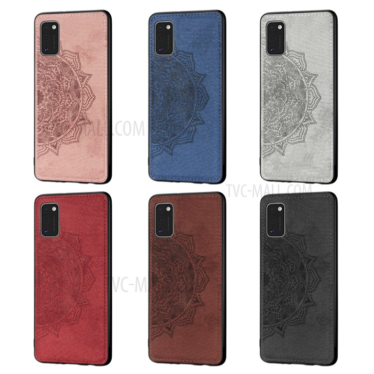 Imprint Mandala Flower Leather Coated PC + TPU Combo Shell for Samsung Galaxy A41 (Global Version) - Black-12