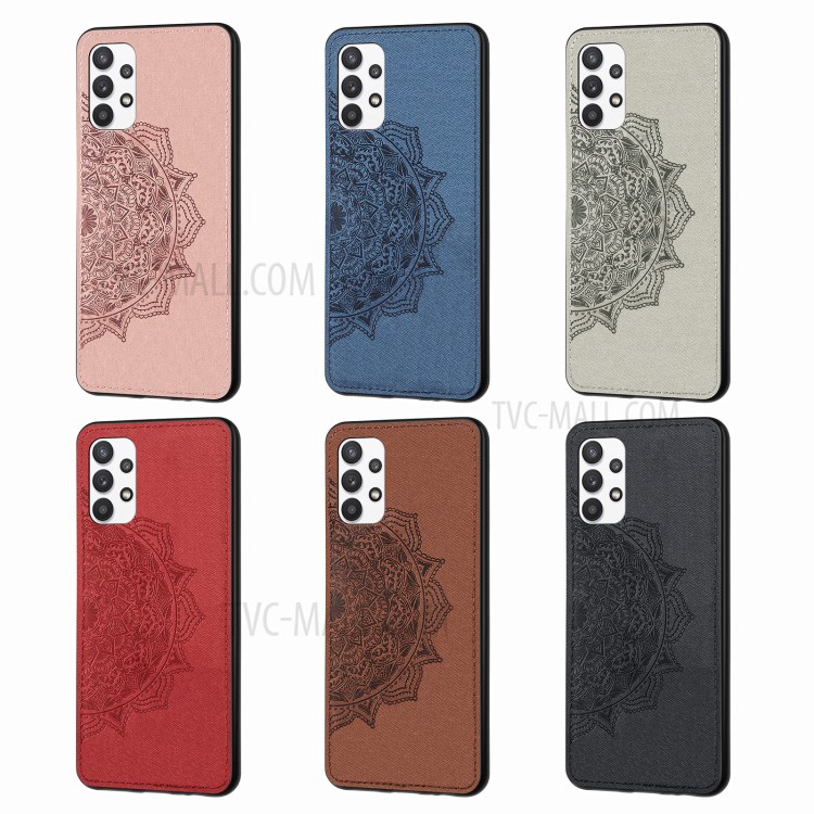 Boîte Téléphonique Enduit En Cuir De Fleur Mandala Mandala Pour Samsung Galaxy A32 5G - Noir-12