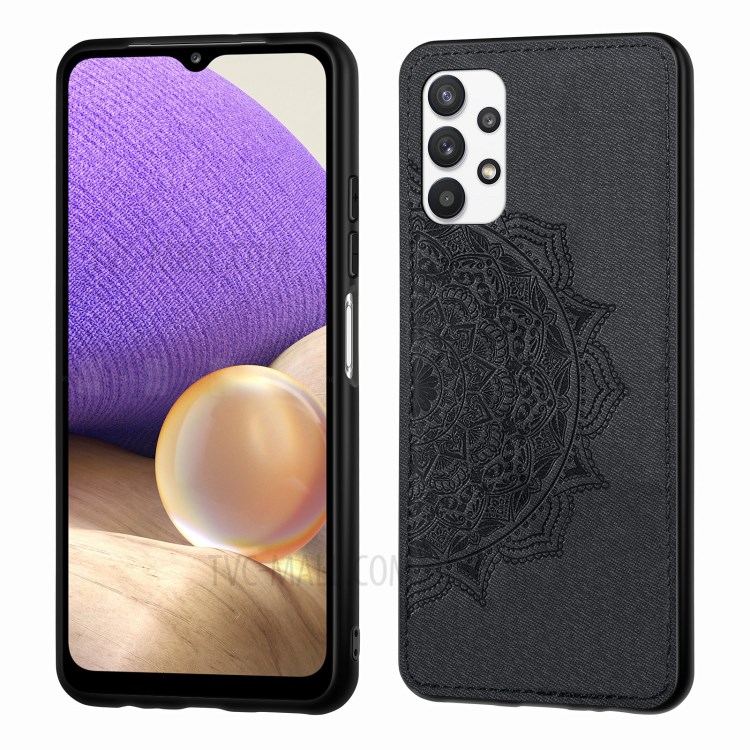 Boîte Téléphonique Enduit En Cuir De Fleur Mandala Mandala Pour Samsung Galaxy A32 5G - Noir-2
