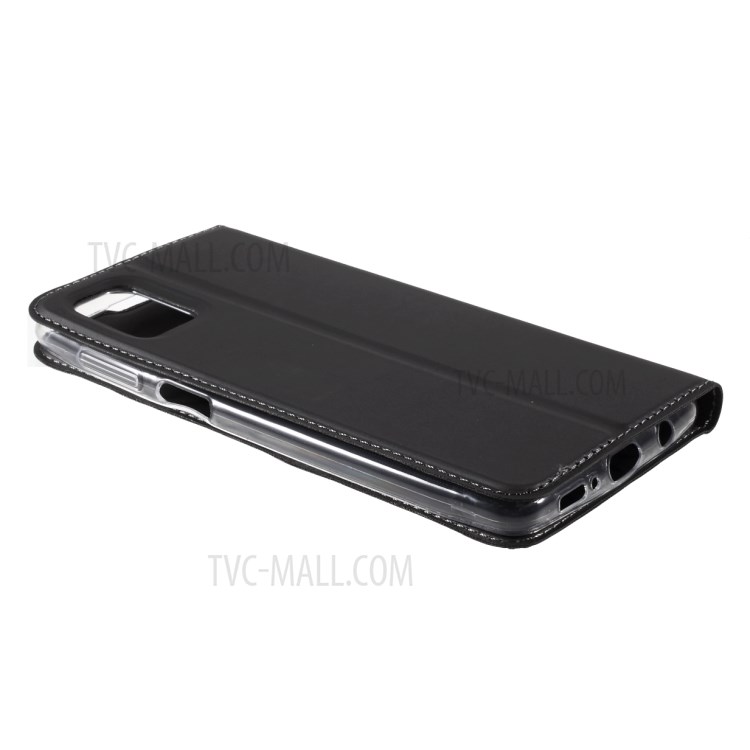 Auto-absorbed PU Leather Phone Case Stand for Samsung Galaxy M51 with Card Holder - Black-3