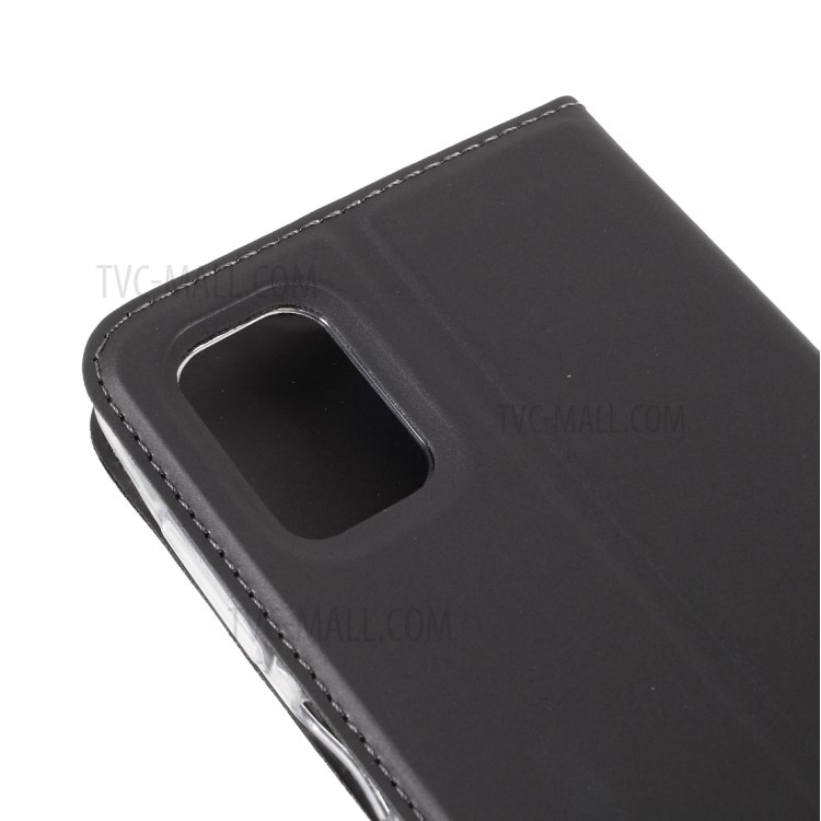Auto-absorbed PU Leather Phone Case Stand for Samsung Galaxy M51 with Card Holder - Black-4