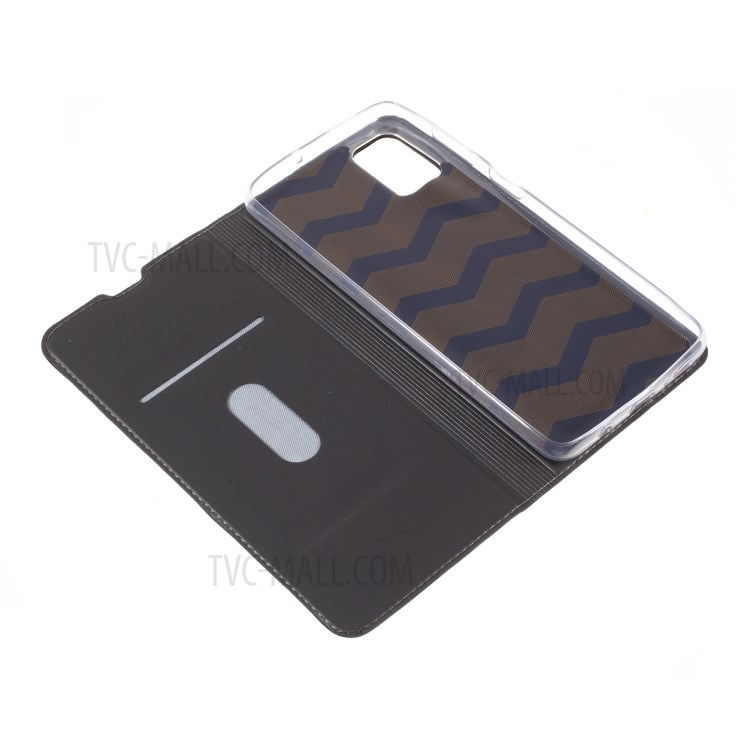Auto-absorbed PU Leather Phone Case Stand for Samsung Galaxy M51 with Card Holder - Black-5
