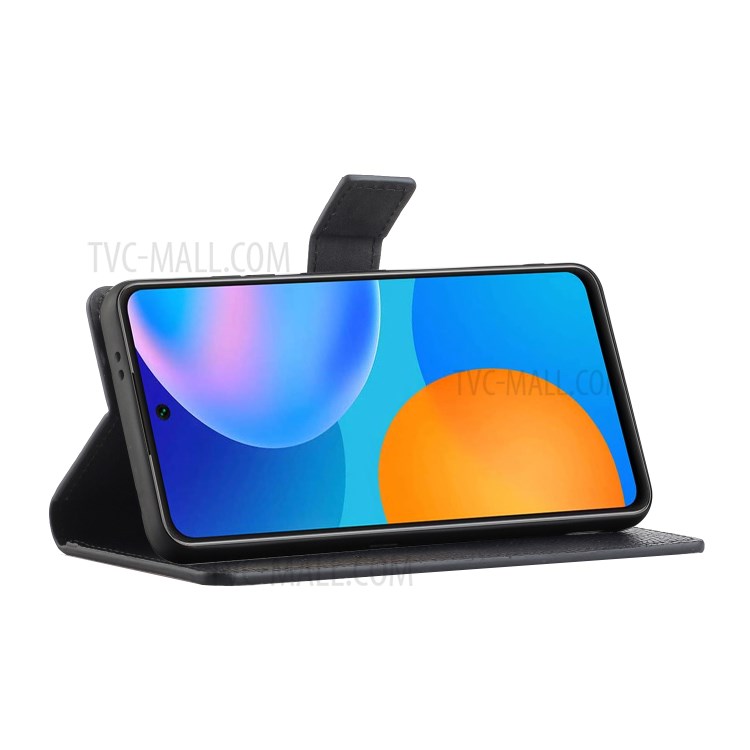 Litchi Texture Magnetic Leather Stand Case for Samsung Galaxy S21 FE - Black-4