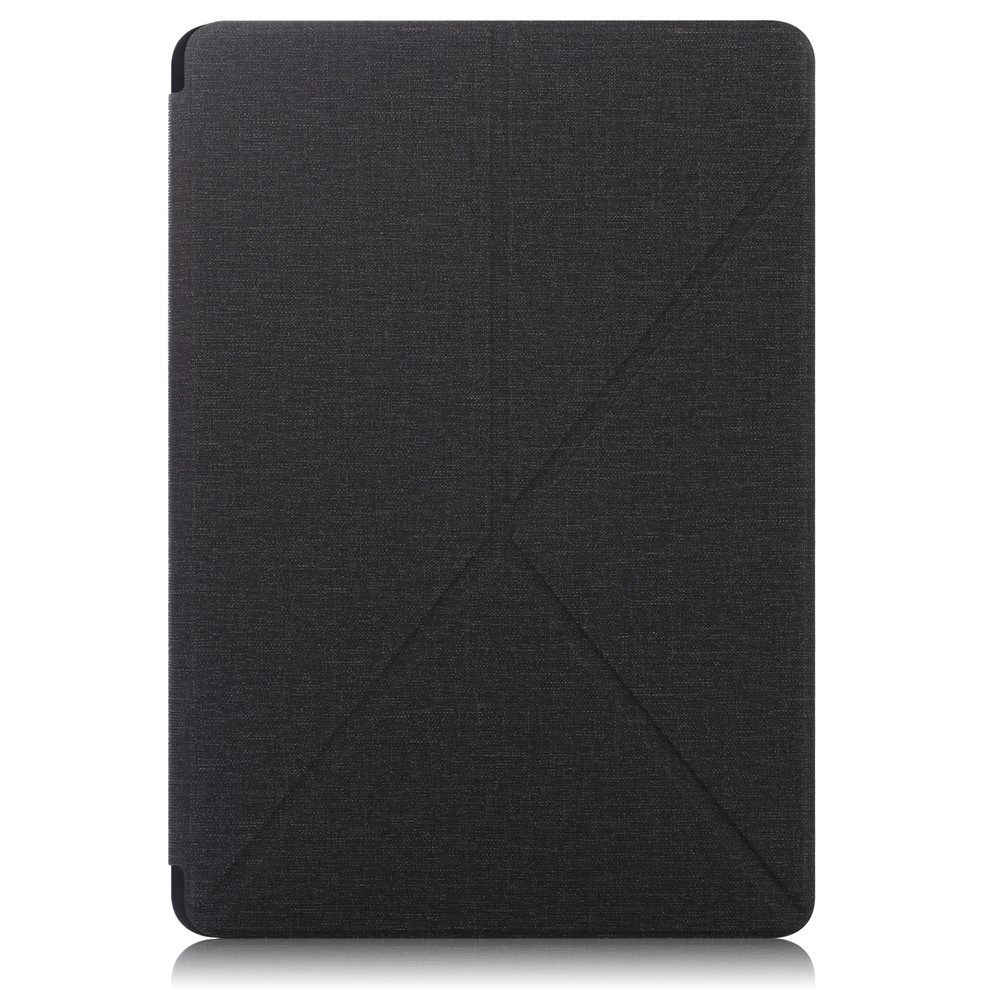 Suporte De Origami Forte Couro Inteligente De Couro Ímã Com Pena Slot Para Samsung Galaxy Tab S7 T870 T875 / Tab S8 - Preto