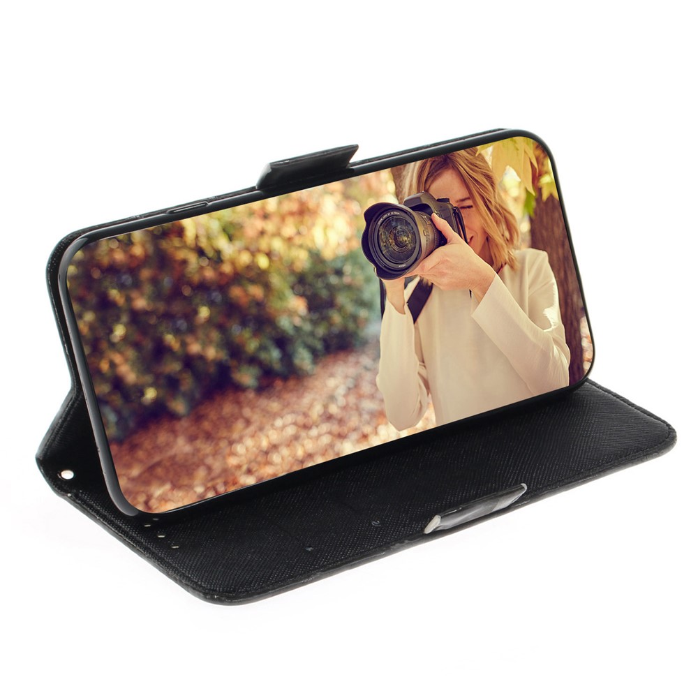 3D Pattern Printing PU Leather Wallet Stand Full-Protection Phone Shell Case for Samsung Galaxy A72 4G/5G - Cat-3