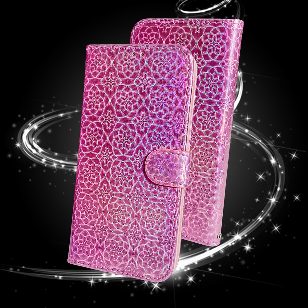Flower Pattern Leather Stand Wallet Cover Case for Samsung Galaxy A52 5G / 4G - Pink-5