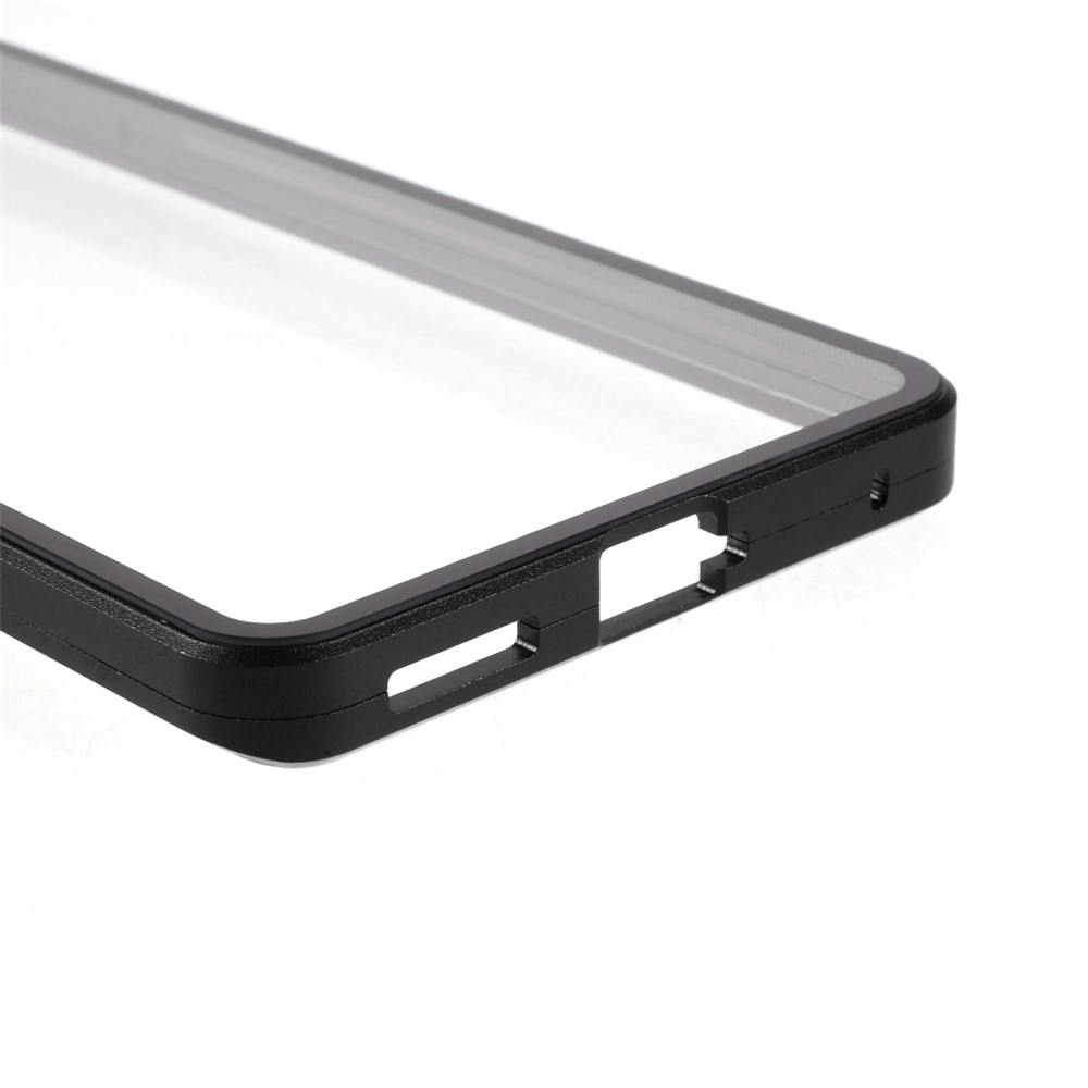 Magnetic Lock Installation Metal Frame with Double Side Tempered Glass Phone Case for Samsung Galaxy S21 Ultra 5G - Black-9