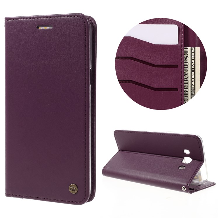 

ROAR KOREA Only One Flip Leather Cover for Samsung Galaxy J7 (2016) - Wine Red