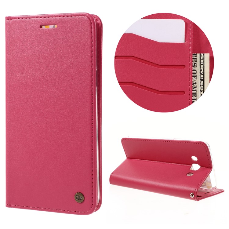 

ROAR KOREA Only One Flip Case Stand Leather Cover for Samsung Galaxy J7 (2016) - Rose