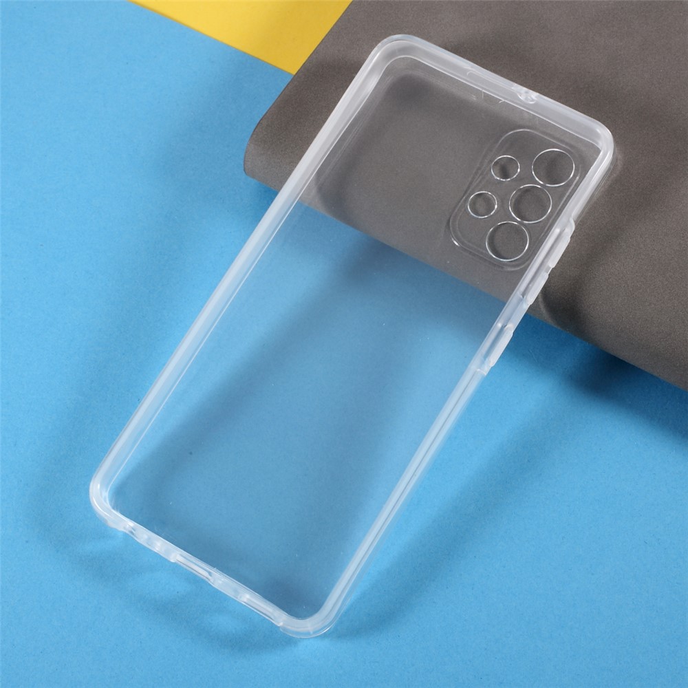 Hybrid PET Front Case + TPU Frame + Acrylic Back Panel Clear Full Coverage Protective Shell for Samsung Galaxy A32 4G-5