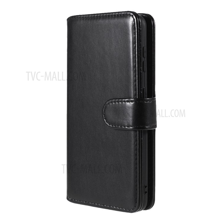 Magnetic Clasp Stand Leather Shell Case for Samsung Galaxy S21 5G - Black-5