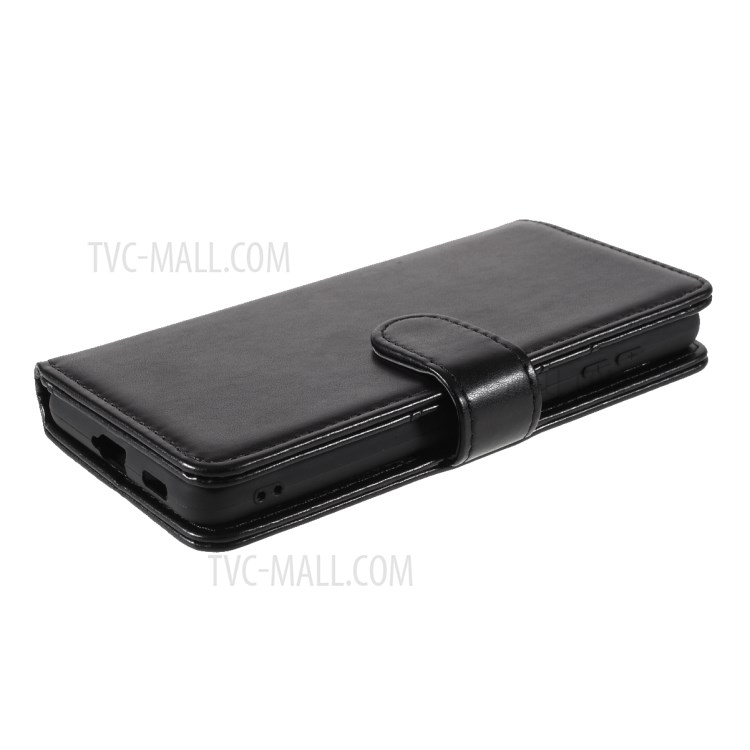 Magnetic Clasp Stand Leather Shell Case for Samsung Galaxy S21 5G - Black-6