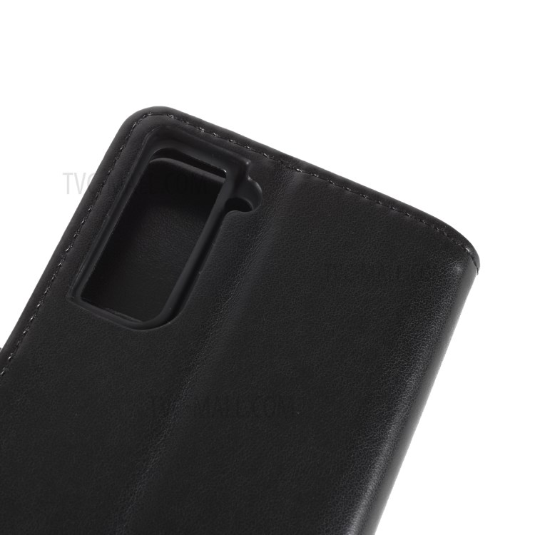 Magnetic Clasp Stand Leather Shell Case for Samsung Galaxy S21 5G - Black-8