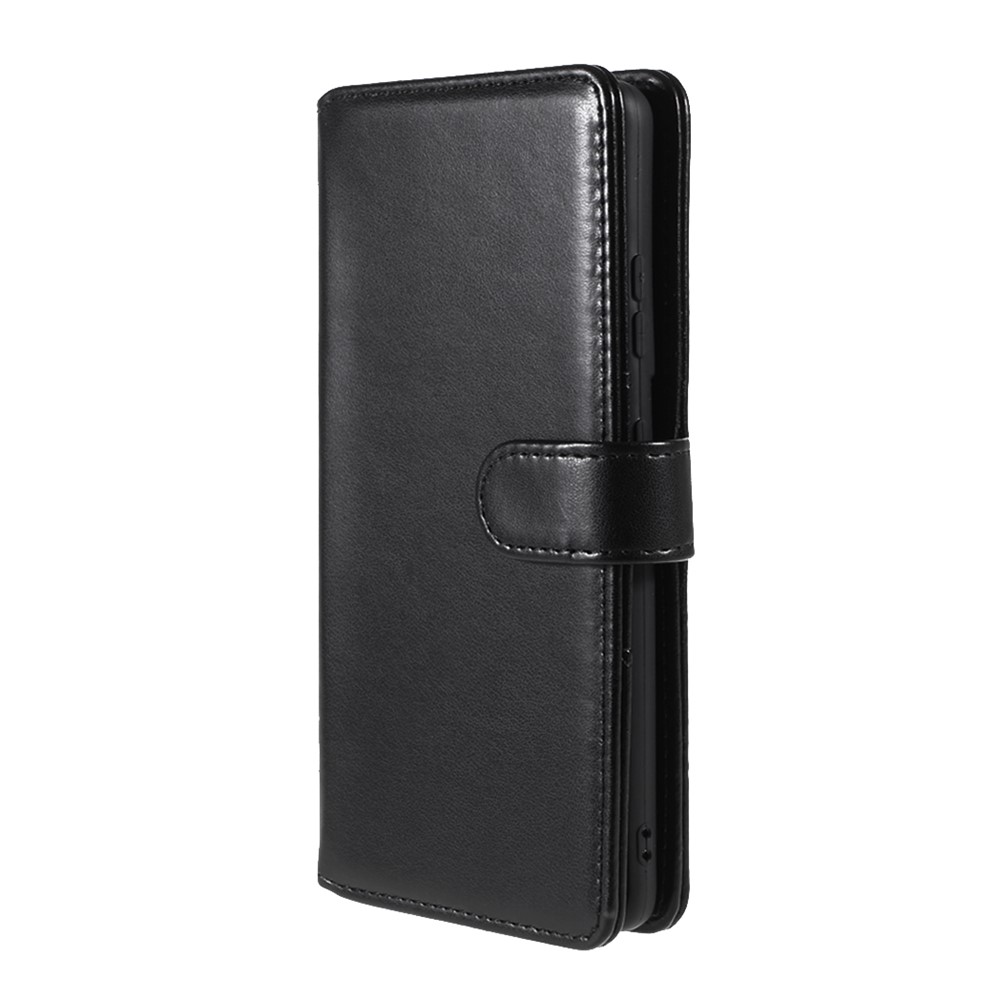 Stand De Fermoir Magnétique Coque En Cuir Pour Samsung Galaxy S21 Ultra 5G - Noir-2