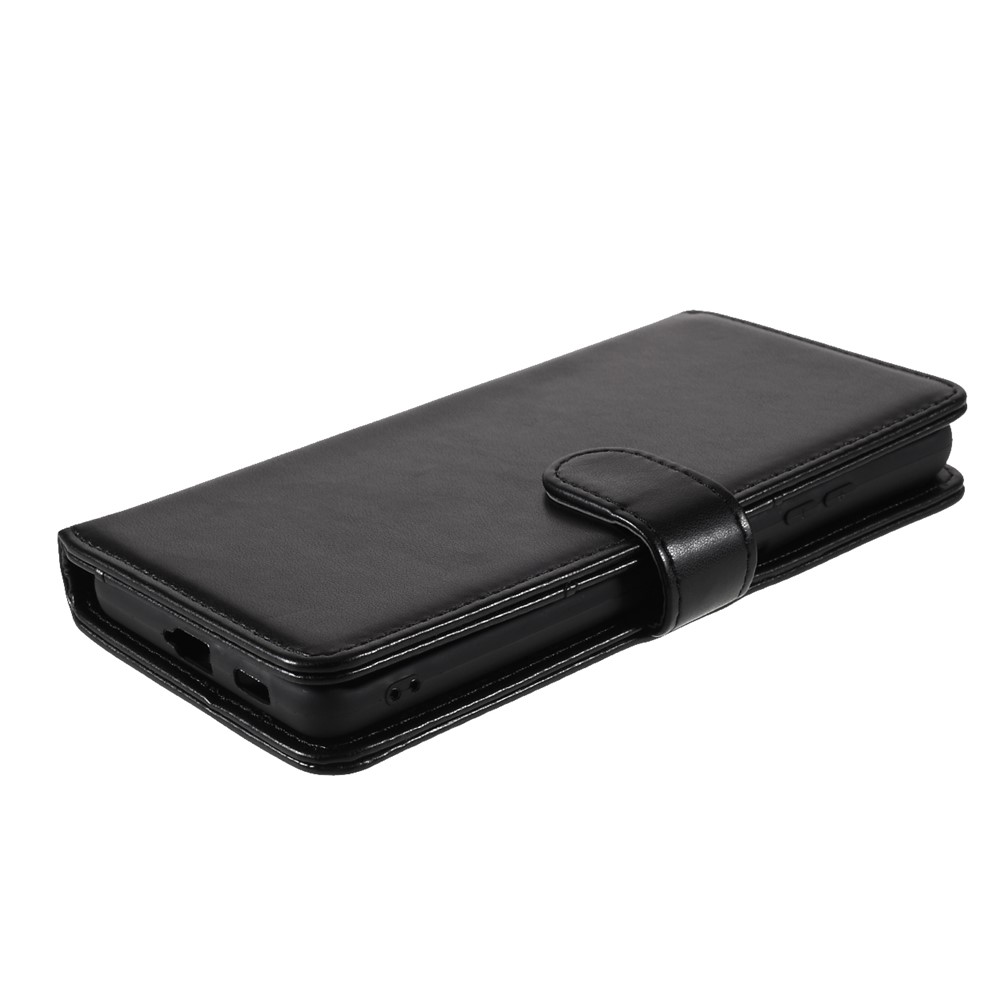Stand De Fermoir Magnétique Coque En Cuir Pour Samsung Galaxy S21 Ultra 5G - Noir-4