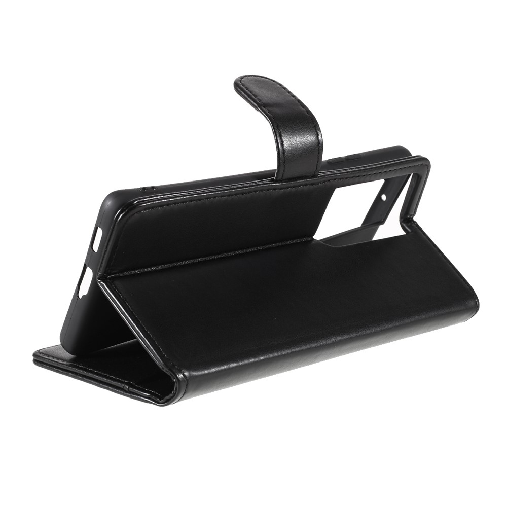 Stand De Fermoir Magnétique Coque En Cuir Pour Samsung Galaxy S21 Ultra 5G - Noir-6