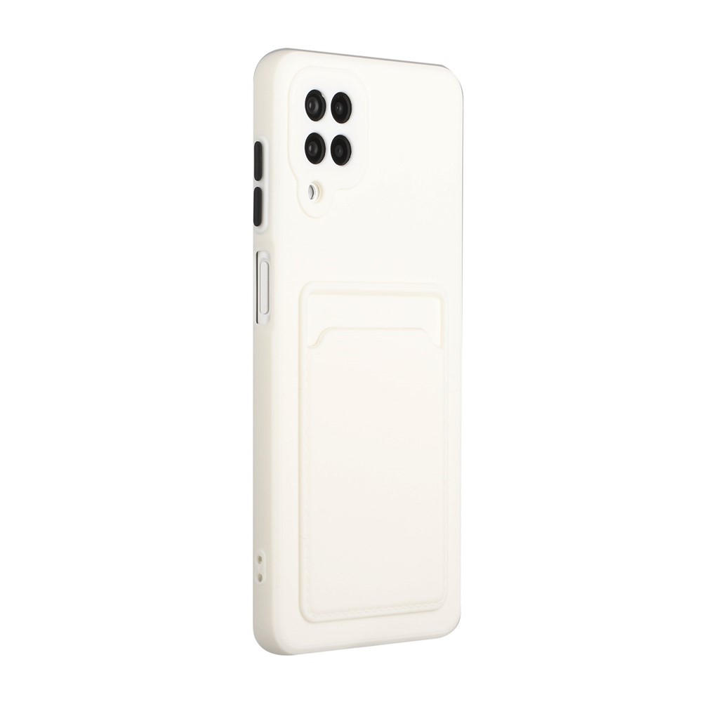 Soft TPU Phone Protection Case Cover with Card Holder for Samsung Galaxy M12 / A12 - White-3