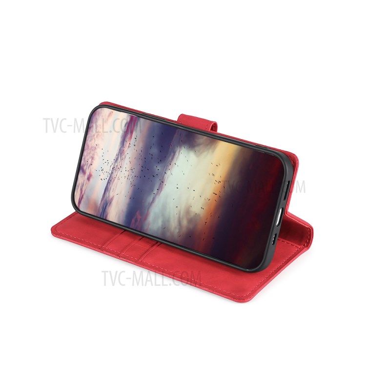 Leather Crocodile Texture Stand Wallet Cover Case for Samsung Galaxy A12 - Red-5