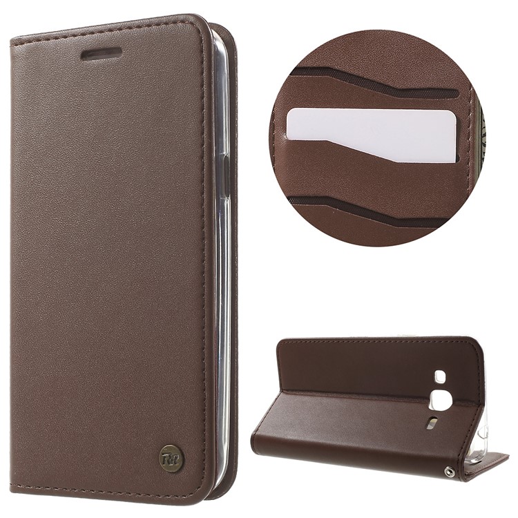 

ROAR Only One Flip Leather Stand Shell for Samsung Galaxy J3 / J3 (2016) - Coffee, Galaxy J3