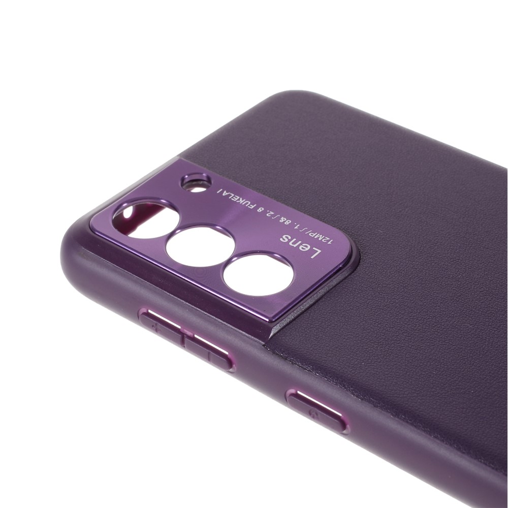 PC + TPU Combo Well-Protected Precise Cut-out CD Veins Phone Case Shell for Samsung Galaxy S21 5G - Purple-7